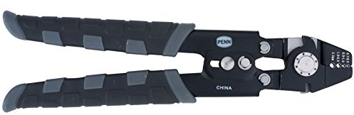 PENN Unisex-Erwachsene 1366260 Crimpzange, Schwarz/Grau, Leader Crimp