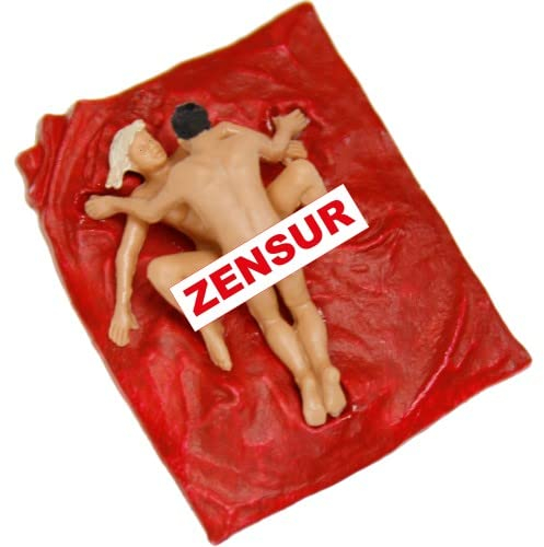 Viessmann Figur zur Modellbahn Ausgestaltung: Paar auf Decke beim Liebesspiel, Elastische Körper, Unterflur-Antrieb, Einbautiefe 39 mm, Adult, Big Kid, Gummi, Handbetrieben