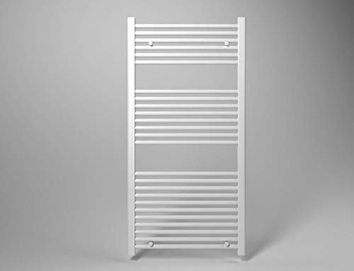 Scaldasalviette termoarredo 180x55 cm (int.50) bianco da bagno tubi dritti MICHALI