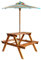 vidaXL Akazie Massivholz Kinder Picknicktisch mit Sonnenschirm Tisch Bänke Sitzgruppe Kindersitzgruppe Kindersitzgarnitur Kindermöbel Gartenmöbel 79x90x60 cm