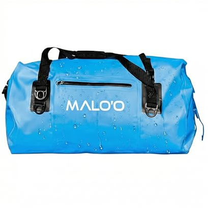 Malo'o Waterproof Duffle Bag - Roll Top Dry Pack with Watertight Seal - Dry Bags for Kayaking, Camping, Beach, Fishing, & Travel Gear - 40L/60L/100L Capacity