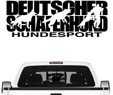 siviwonder Deutscher Schäferhund Hundesport Auto Aufkleber Hund Folie Shepherd Farbe Schwarz, Größe 100cm