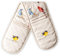 Maison d' Hermine Double Oven Mitts 100% Cotton 18 cm x 89 cm Double Oven Mitt Heat Resistant BBQ Cooking Gloves with Loop, Baking, Grilling, Home, Kitchen, Handling Hot Pans (Birdies On Wire)