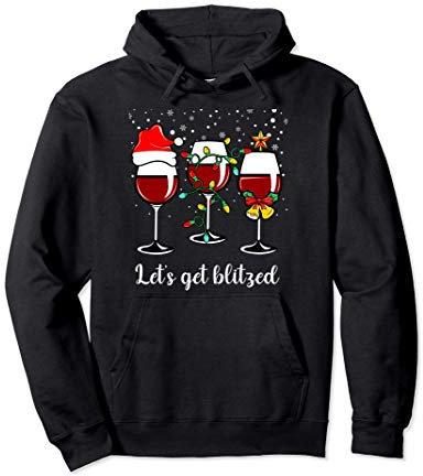 Copa de vino de Navidad para beber vino tinto Sudadera con Capucha