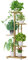 ZZBIQS Blumenständer Pflanzenständer Metall mit 5 Ebenen, 98cm Größe Blumentreppe Modern Pflanzentreppe Blumenregal Mehrstöckig für Innen Garten Balkon Deko (Gold)