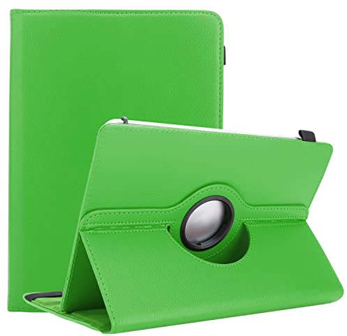 Cadorabo Funda para Tableta Compatible con Lenovo Tab 4 10 Plus (10.1) en Verde Claro - Funda Protectora de Cuero sintético con función de Soporte - Estuche de 360 ​​Grados con Banda elástica