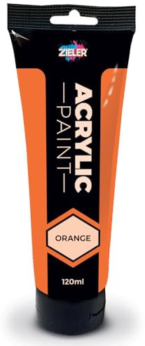 Zieler 120ml Acrylic Paints (Orange)