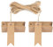 200 Stück Geschenkanhänger Kraftpapier Kleine Etiketten 7 x 2 cm mit Juteschnur, für Handwerk, Hochzeit, Weihnachten, Geschenkverpackung (Braun)