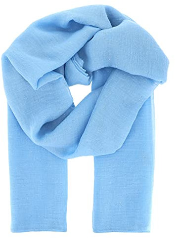 Moonbow Foulard Femme Pailleté 100% Viscose - Grand Foulard Long et Rectangulaire 180cm x 90cm - Etole Chic et Moderne pour Mariage (Bleu Ciel)