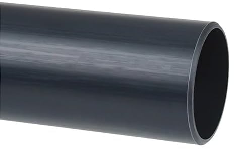 PVC Druckrohr Grau Ø50mm | 1000mm Lang | Wandstärke: 2,4mm | PVC Rohr für Poolverrohrung | (Ø50mm | 1000mm Lang)