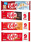 Kit Kat Kit 2 doigts mixtes 4 x 9 barres (36 barres) de KitKat Original, foncé, blanc et orange. Barres de chocolat idéales pour les déjeuners, les pique-niques ou une collation