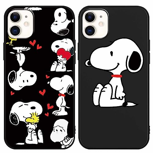 nurkorki [2 Stück Schutzhülle für iPhone 11 Hülle 6,1, Handyhülle Niedlich Karikatur Muster Weiches TPU Silikon Süßes Charakter Einzigartige Lustig Beschützen Hülle für iPhone 11