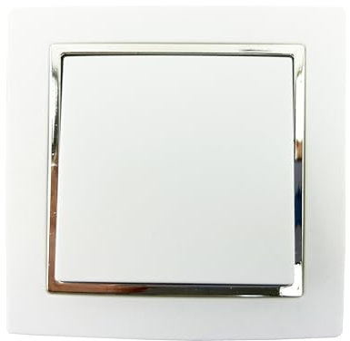 Enchufe Doble, Enchufe de Pared, Toma de Corriente Doble, Color Blanco, para Montaje en Superficie,10AX,16A,250V, 2 Enchufes (1 INTERRUPTOR)