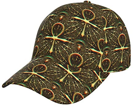 FJAUOQ Athletic Baseball Cap Ankh Ägyptisches Symbol Snapback Baseballmütze Schwarz, Siehe Abbildung, One size