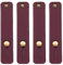 sourcing map 4Pcs Phone Loop Finger Holder Silicone Phone Strap Grip Holder Cell Phone Grip Stand for Most Smartphones Dark Red