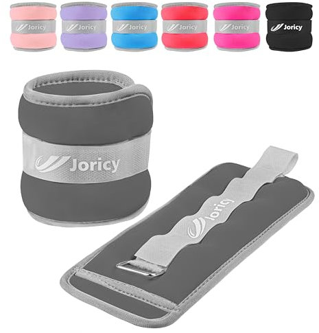 Poids Cheville Poids de Poignet Poids pour Cheville 8 kg la Paire Poids Poignets pour Perte de Poids, Bracelets Lestés pour Exercice Marche Jogging Poids Musculation 2 × 4 kg Gris