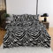 YASMENG Winter Plüsch Bettwäsche 220x240cm Schwarz Weiß Leopardenmuster Bettbezug Set Flauschig Warme Cashmere Touch Bettwäsche mit Reißverschluss und 2 x Kopfkissenbezüge 80 x 80 cm