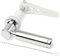 Weielt Toilet Flush Handle Eeplacement Kit Zinc Alloy Metal Toilet Handle Replacement, Toilet Cistern Lever Arm with Chain - Adjustable Arm