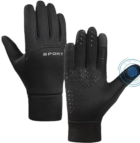Thermo Handschuhe Herren Damen - Anti-Rutsch Winddicht Winter Handschuhe für Radfahren, Laufen, Fahren, Wandern - Warme Geschenke