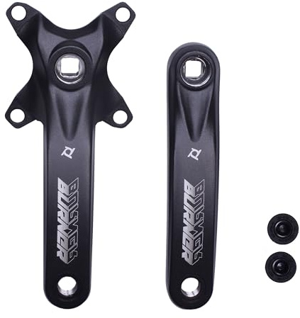 PROWHEEL Ensemble de bras de manivelle pour vélo, une paire universelle 152 mm/160 mm/165 mm/170 mm/175 mm BCD 104 mm avec trou carré pour vélo de ville, vélo de route, vélo pliant, VTT, e-bike