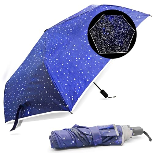 Regenschirm Kinder Reflektierend, Wasserdichte Stock Regenschirme, Ultraleicht, Kinderschirm Mit Safety Reflektoren, BelüFtet Winddicht, Kinder Regenschirm