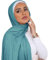 Piewag Hijab Schal für Damen, weiche Baumwolle, muslimisches Jersey, Hijab, Kopftuch, modisch, langer Schal, Grün , Einheitsgröße