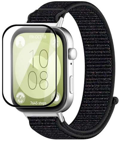 SEIAIYG [3 Pezzi Pellicola Protettiva per Huawei Watch Fit 3, HD Clear Morbido TPU Full Cover Protezione Schermo per Huawei Watch Fit 3