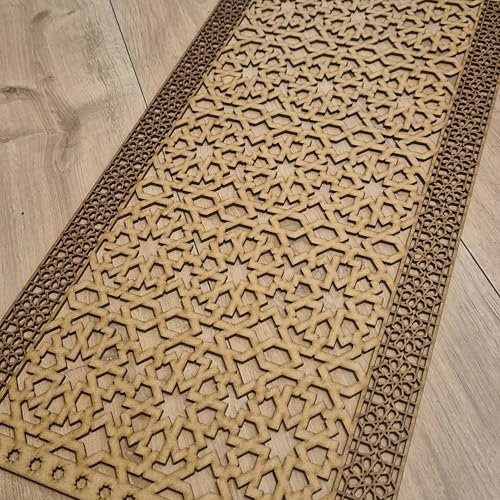 Geometric Arabic Design Grate Pattern trellis Pattern Screen Radiator Cabinet wall Decorative Screening-grille- Perforated MDF panel (1200x600mm) 0173 (6mm thick MDF, Plain, Unpainted)