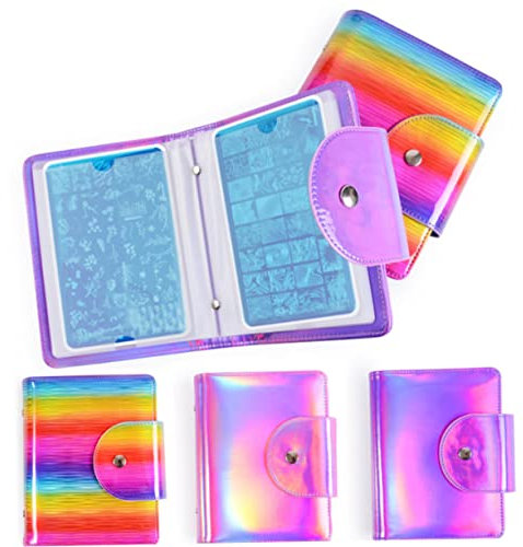 Gogogmee Bolsa De Almacenamiento Para Plantillas De Impresión De Uñas Estuche Cuadrado Placa Para Uñas Tarjetas Resistente