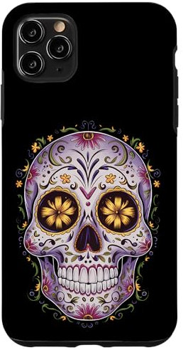 iPhone 11 Pro Max Halloween Sugar Skull Dia De Los Muertos Calavera Case