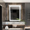 luminorcrest 50 * 70cm LED Mirror, Rectangular,Smart Bathroom Mirror with Light, Anti-Fog,Tempered glass,3 Colour Dimmable, Front and Backlit, CRI90+, Touch Button,