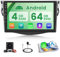 4+64G Upgrade Car Radio for Toyota RAV4 2006-2012:Android 15 Car Stereo with Wireless Carplay Android Auto, 9'' IPS 1280 * 720 Touch Screen Bluetooth 5.0 Radio for RAV4 with DSP GPS
