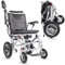 Sillas de ruedas eléctricas para adultos, silla de ruedas motorizada ligera plegable de 14,5 kg con motores duales, plegable inteligente, scooters de movilidad motorizados para personas mayores