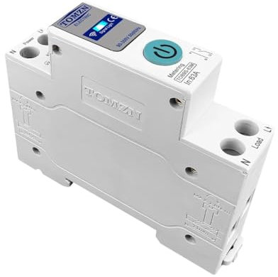 Diferencial Superinmunizado,Diferencial Interruptor inteligente WIFI de 63 A, medidor de energía, monitorización de Kwh, disyuntor, temporizador, relé MCB, TUYA Smartlife 1P+N(TOB9S-63 No metering)