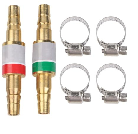 Pumixiy Schweiß-Flammensperre Kit mit Rückschlagsperre für Sauerstoff und Rückschlagsperre für Acetylen, Messing-Gasrückschlagventil für Propan-Lötwerkzeuge