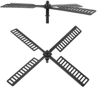 MAJORMENCH 2pcs Solar Garden Windmill Replacement Blades Plastic Rotating Pinwheel Leaves for Outdoor Lighthouse Accessories