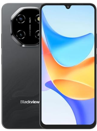Blackview Shark 6 5G | 6,88 HD+ 120 Hz Display | 12GB RAM + 128GB (espandibile fino a 2TB) | Fotocamere 16MP + 8MP | 5000 mAh | Dual SIM | NFC | GPS | Wi‑Fi | 2 anni di garanzia | Nero Fantasma