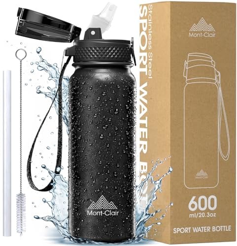 Gourde Isotherme 600ml - Sans BPA - 24h Froid 12h Chaud - Acier Inox