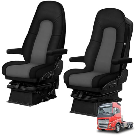 JUDANNA Sitzbezüge LKW für 2013–2026 Volvo FH 12 13 16, LKW Autositzbezüge | gepolsterter Fahrersitz und ungepolsterter Beifahrersitz, Auto-Sitzschoner Schonbezüge Sitzauflagen Sitzbezug Vordersitze