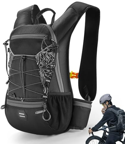 Hydratation Rucksack, Wanderrucksack mit Wasserblase - 16L Reise Camping Wanderhydrat -Rucksack mit Wasserblase,Reflektierende leichte Outdoor -Reise -zum , Radfahren und Raves
