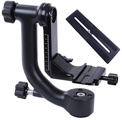 Movo GH700 Professional Gimbal DSLR Tripod Head with Arca-Swiss Quick-Release Plate - for Outdoor Bird/Wildlife Photography