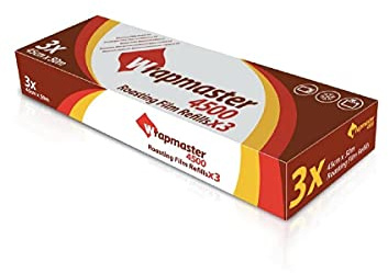 Wrapmaster Cooking Film Roll 450(W)mmx 50(L)m. Pack quantity: 3 | Locks in moisture and flavor during high-heat commercial cooking, protecting food from drying out in busy kitchens.