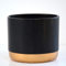 Thompson & Morgan Two-Tone Black & Gold Small Ceramic Plant Flower Pot Round Modern Stylish Simple Design for Indoor House Plants Succulents 1 x Small Black & Gold Ceramic Pot