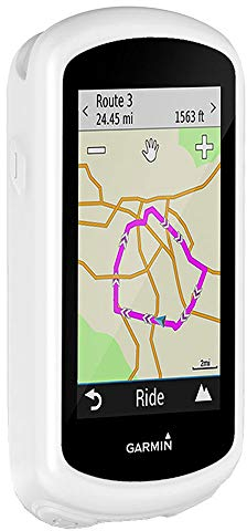 subtel® Schutzhülle kompatibel mit Garmin Edge 1030 / Edge 1030 Plus Silikoncover - Schutz Tasche Silikon Case Hülle, Fahrrad Navi - GPS Cover Bumper Etui weiß