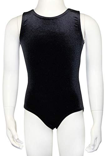 GymStern Turnanzug Body Nicki Samt Mädchen Gymnastikanzug Kurzarm Kinder Turnbody kurzärmlich Balettrikot Balettanzug Farbe Schwarz, Größe 164