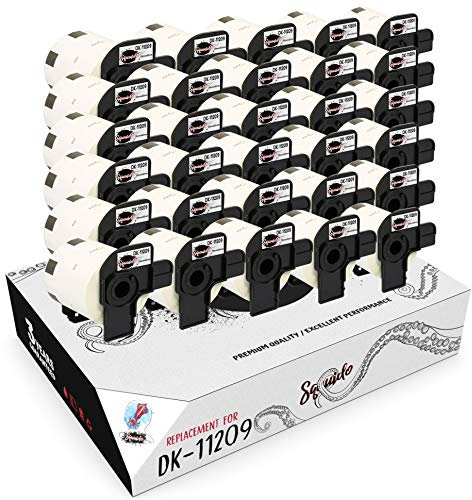 Squuido 30 rollen DK-11209 DK11209 Etiketten kompatibel mit Brother P-Touch QL-500 QL-550 QL-560 QL-570 QL-580 QL-700 QL-800 QL-810W QL-820NWB QL-1100 1110NWB | 29mm x 62mm | 800 Etiketten pro Rolle