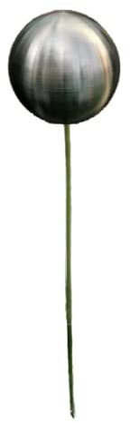 Jürgen Bocker Garten-Ambiente Gartenstecker Rosenkugel 10 cm mit Stab 80 cm aus Edelstahl Schwarz matt gebürstet