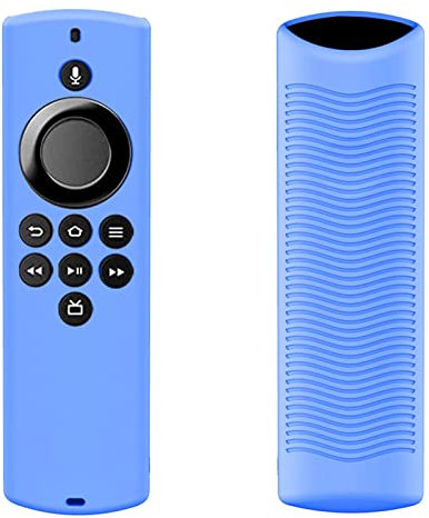 CUSTODIA SILICONE COVER TELECOMANDO PROTETTIVA PER AMAZON FIRE TV STICK LITE 2020 ALEXA (Azzurro)