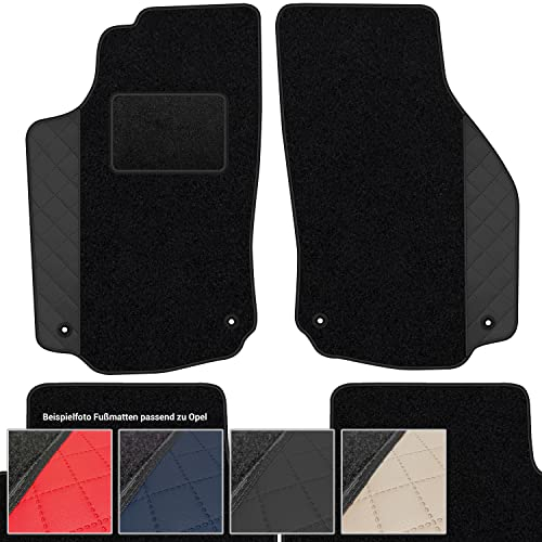 moto-MOLTICO Fußmatten Auto Velours Autoteppiche Schwarz Automatten Set 4-teilig - Auffälliges Design - passend für Opel Insignia I 2008-2017 (Schwarzes Muster)