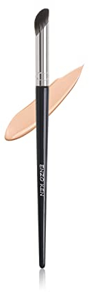 ENZO KEN Mini Pinceau Biseauté Dissimuler Sous les Yeux- Petit Pinceau Contour du Nez- Pour Fard à Paupières, Yeux Gonflés, Cernes, Poches, Peau Mature, Fond de Teint Liquide, Mélange de Crème. 8S